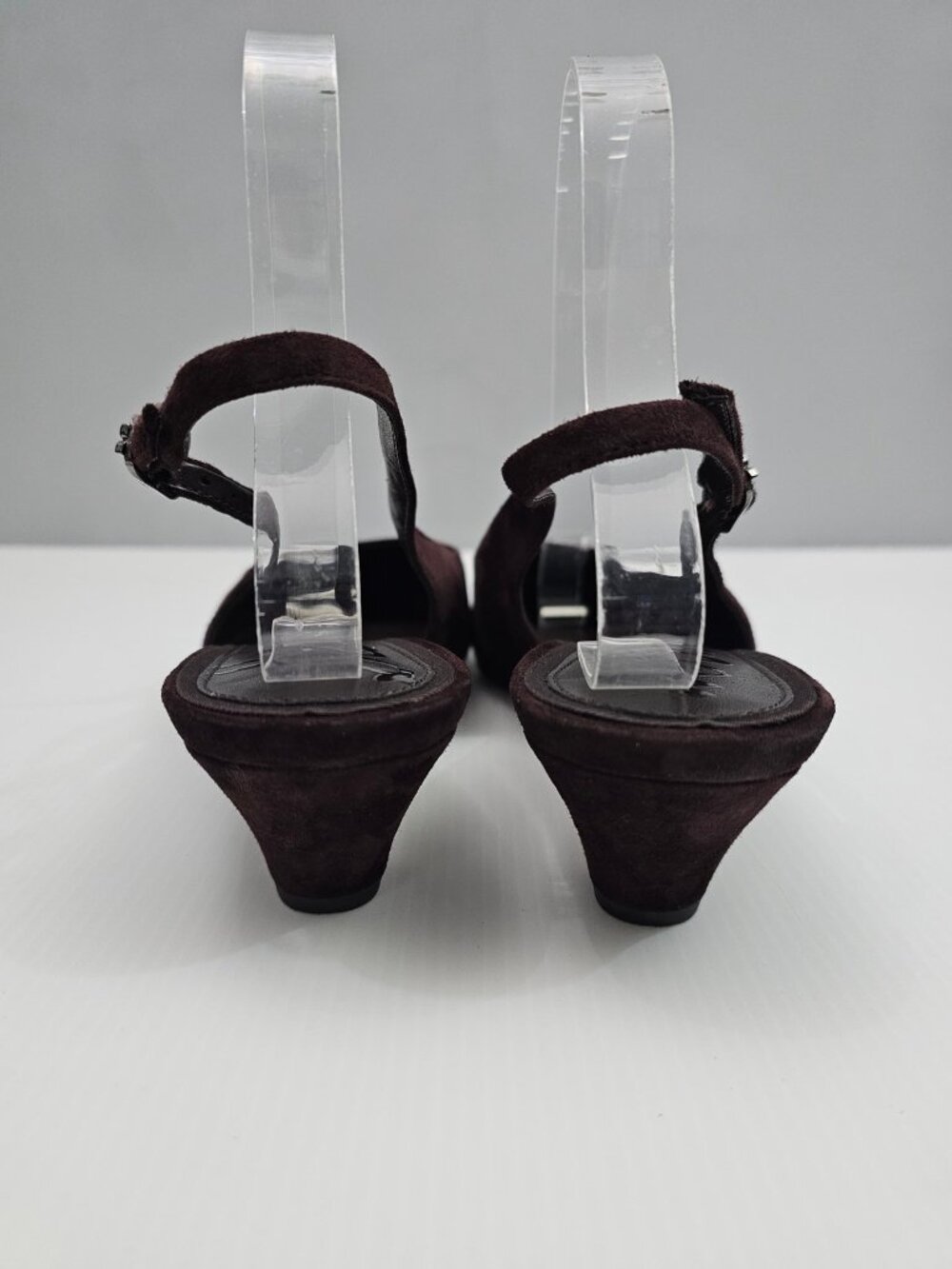 Sam Edelman Finch Slingback Pumps Womens 9 Brown Suede Kitten Heel Pointed Toe - Picture 10 of 15